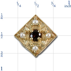 r-355t Garnet Bracelet Slide 